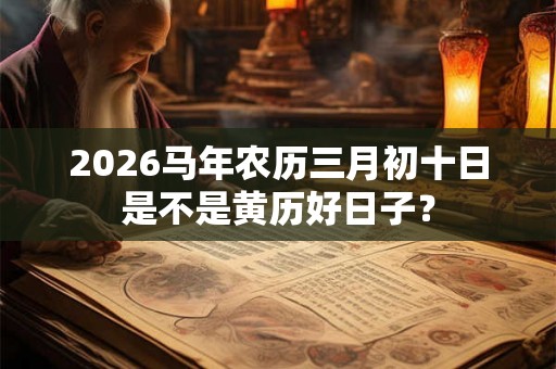2026马年农历三月初十日是不是黄历好日子？