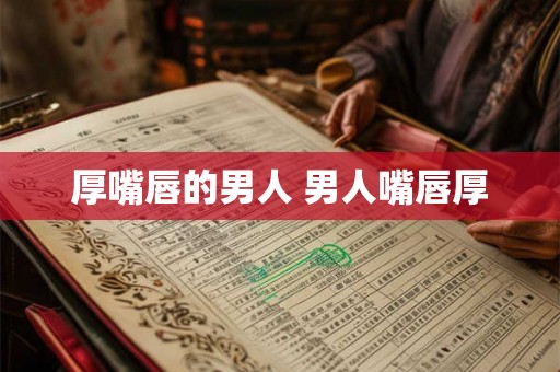 厚嘴唇的男人 男人嘴唇厚