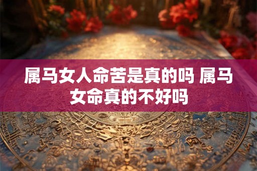 属马女人命苦是真的吗 属马女命真的不好吗