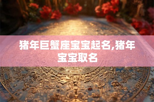 猪年巨蟹座宝宝起名,猪年宝宝取名 猪年巨蟹座宝宝起名,猪年宝宝取名