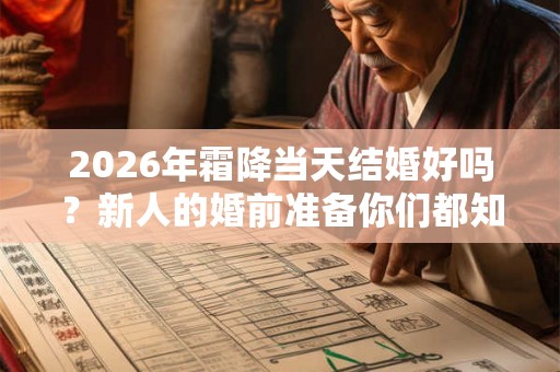 2026年霜降当天结婚好吗？新人的婚前准备你们都知道吗？