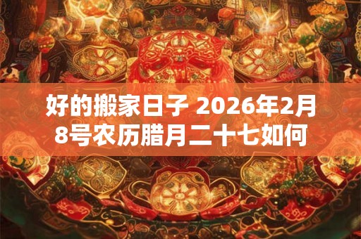 好的搬家日子 2026年2月8号农历腊月二十七如何