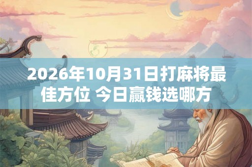2026年10月31日打麻将最佳方位 今日赢钱选哪方
