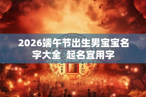 2026端午节出生男宝宝名字大全  起名宜用字