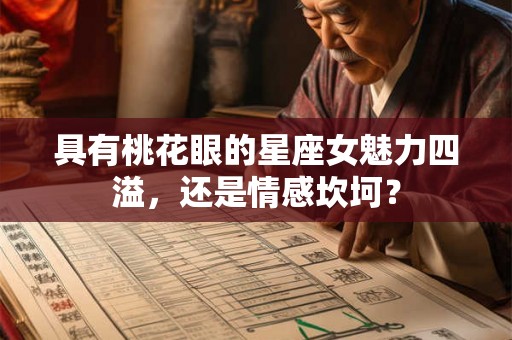 具有桃花眼的星座女魅力四溢，还是情感坎坷？