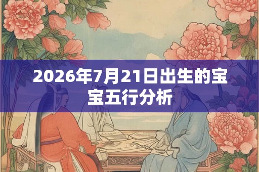 2026年7月21日出生的宝宝五行分析 2026年7月21日出生的宝宝五行分析