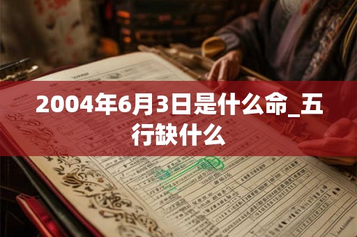 2004年6月3日是什么命_五行缺什么