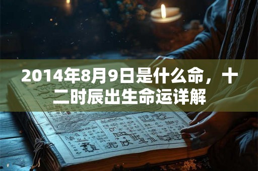 2014年8月9日是什么命，十二时辰出生命运详解