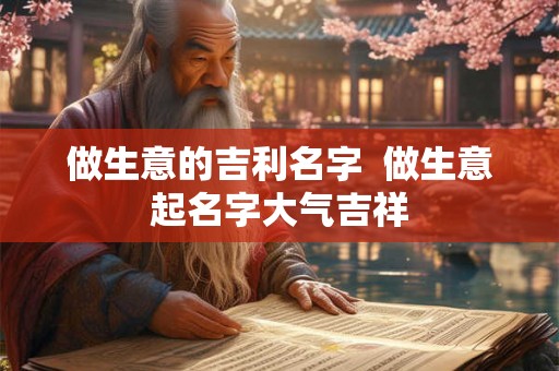 做生意的吉利名字 做生意起名字大气吉祥 做生意的吉利名字 做生意起名字大气吉祥