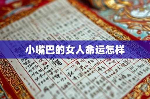 小嘴巴的女人命运怎样