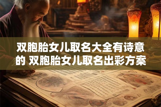 双胞胎女儿取名大全有诗意的 双胞胎女儿取名出彩方案