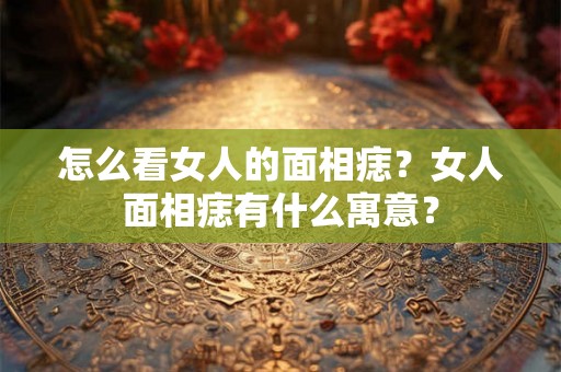 怎么看女人的面相痣?女人面相痣有什么寓意? 怎么看女人的面相痣?女人面相痣有什么寓意?