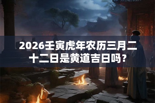 2026壬寅虎年农历三月二十二日是黄道吉日吗？