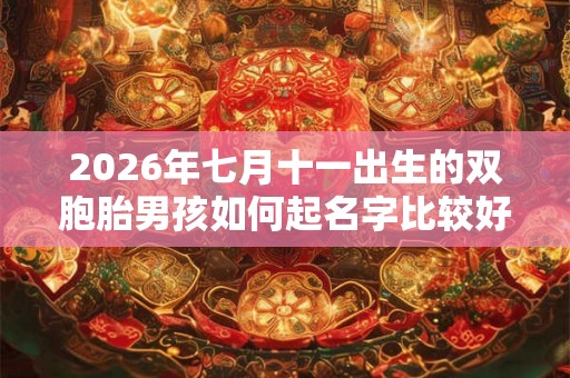 2026年七月十一出生的双胞胎男孩如何起名字比较好听 2026年七月十一出生的双胞胎男孩如何起名字比较好听