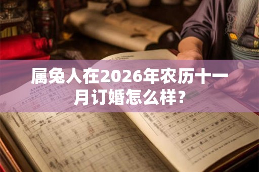 属兔人在2026年农历十一月订婚怎么样？