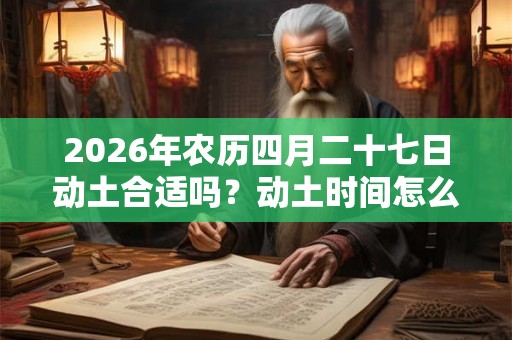 2026年农历四月二十七日动土合适吗？动土时间怎么选择？