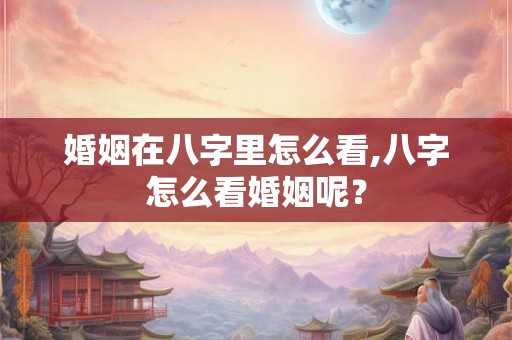 婚姻在八字里怎么看,八字怎么看婚姻呢？
