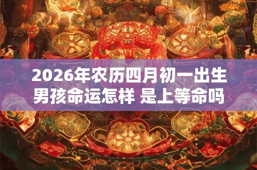 2026年农历四月初一出生男孩命运怎样 是上等命吗