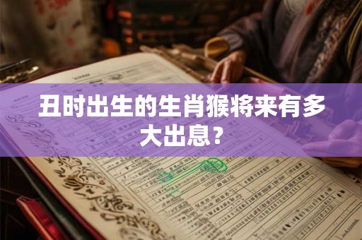 丑时出生的生肖猴将来有多大出息？