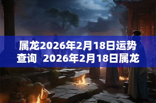 属龙2026年2月18日运势查询 2026年2月18日属龙人运势 属龙2026年2月18日运势查询 2026年2月18日属龙人运势