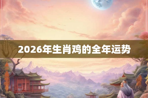 2026年生肖鸡的全年运势