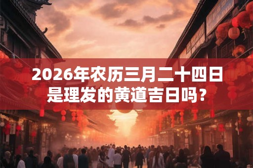 2026年农历三月二十四日是理发的黄道吉日吗? 2026年农历三月二十四日是理发的黄道吉日吗?