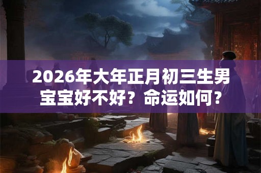 2026年大年正月初三生男宝宝好不好？命运如何？
