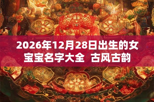 2026年12月28日出生的女宝宝名字大全  古风古韵