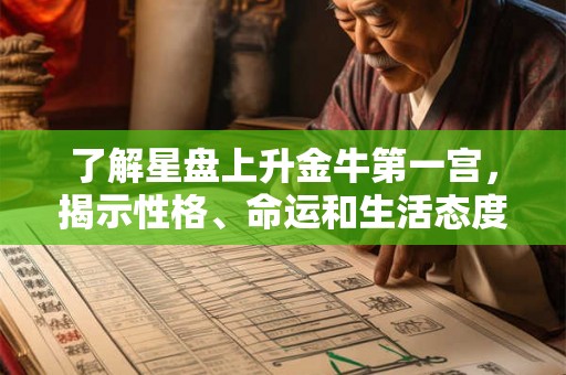 了解星盘上升金牛第一宫，揭示性格、命运和生活态度