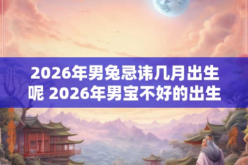 2026年男兔忌讳几月出生呢 2026年男宝不好的出生时间