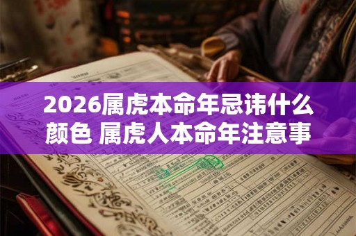 2026属虎本命年忌讳什么颜色 属虎人本命年注意事项