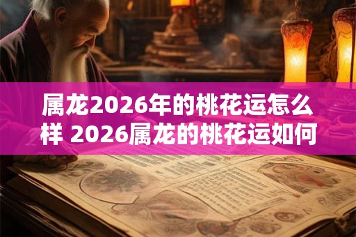属龙2026年的桃花运怎么样 2026属龙的桃花运如何