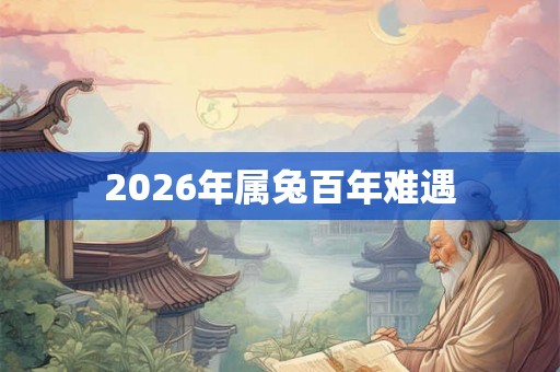 2026年属兔百年难遇 2026年属兔百年难遇