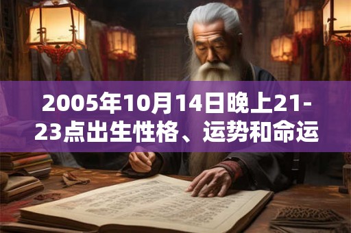 2005年10月14日晚上21-23点出生性格、运势和命运