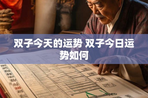 双子今天的运势 双子今日运势如何 双子今天的运势 双子今日运势如何