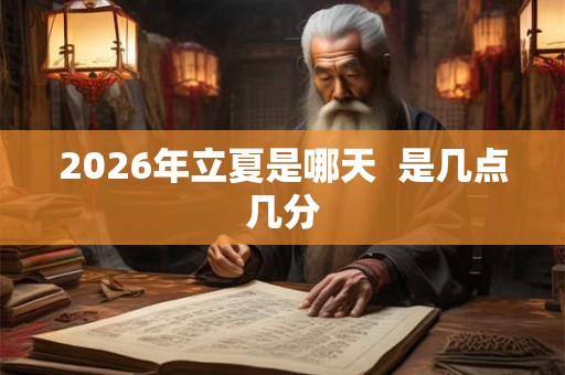 2026年立夏是哪天  是几点几分