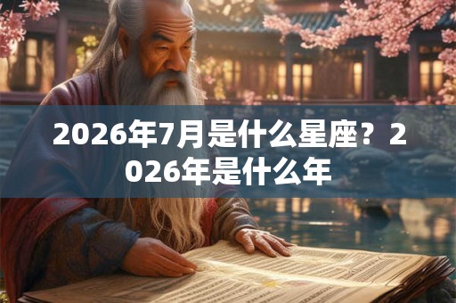 2026年7月是什么星座？2026年是什么年
