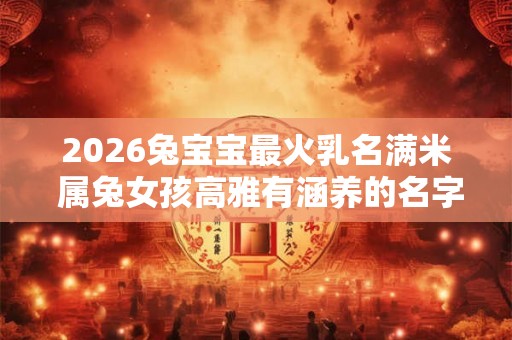 2026兔宝宝最火乳名满米 属兔女孩高雅有涵养的名字