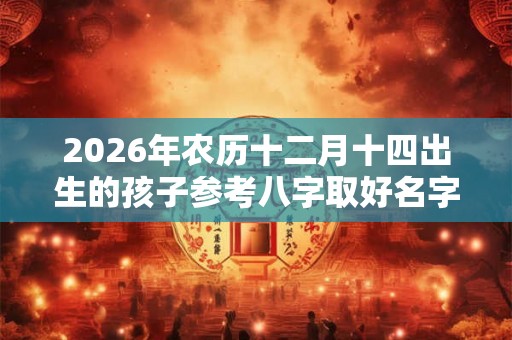 2026年农历十二月十四出生的孩子参考八字取好名字