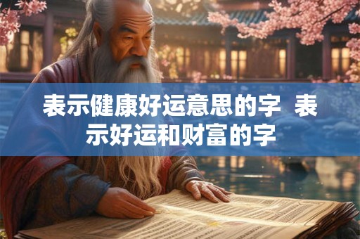 表示健康好运意思的字  表示好运和财富的字