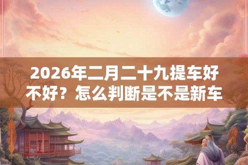 2026年二月二十九提车好不好？怎么判断是不是新车？