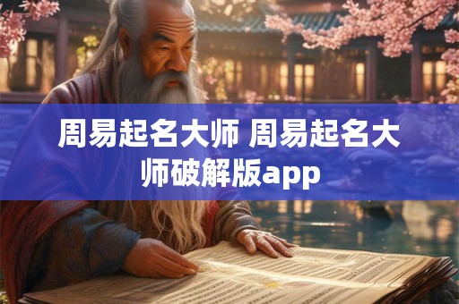 周易起名大师 周易起名大师破解版app