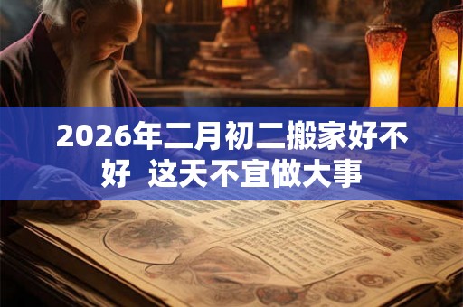 2026年二月初二搬家好不好  这天不宜做大事