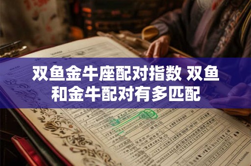 双鱼金牛座配对指数 双鱼和金牛配对有多匹配