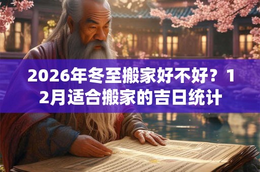 2026年冬至搬家好不好？12月适合搬家的吉日统计