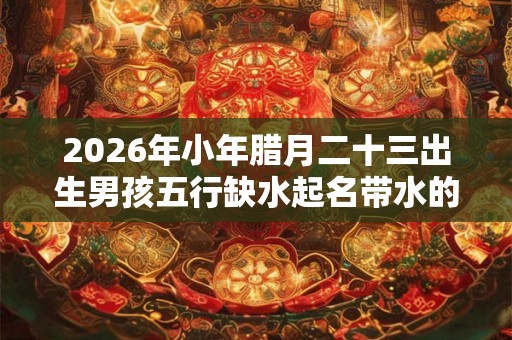 2026年小年腊月二十三出生男孩五行缺水起名带水的字！
