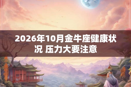 2026年10月金牛座健康状况 压力大要注意