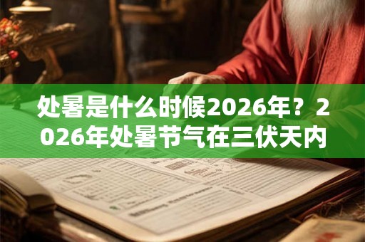 处暑是什么时候2026年？2026年处暑节气在三伏天内吗？