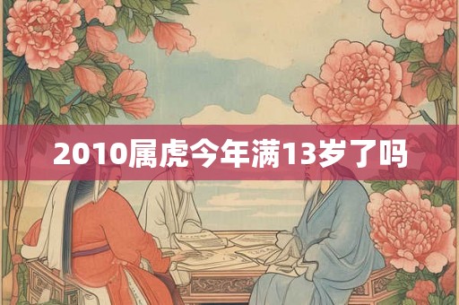 2010属虎今年满13岁了吗