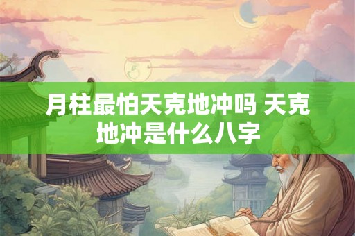 月柱最怕天克地冲吗 天克地冲是什么八字
